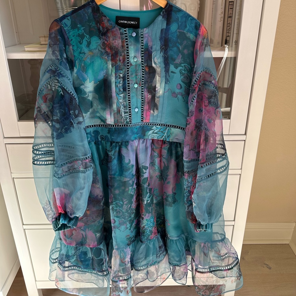 Cynthia Rowley Watercolor Women’s size Large Dress